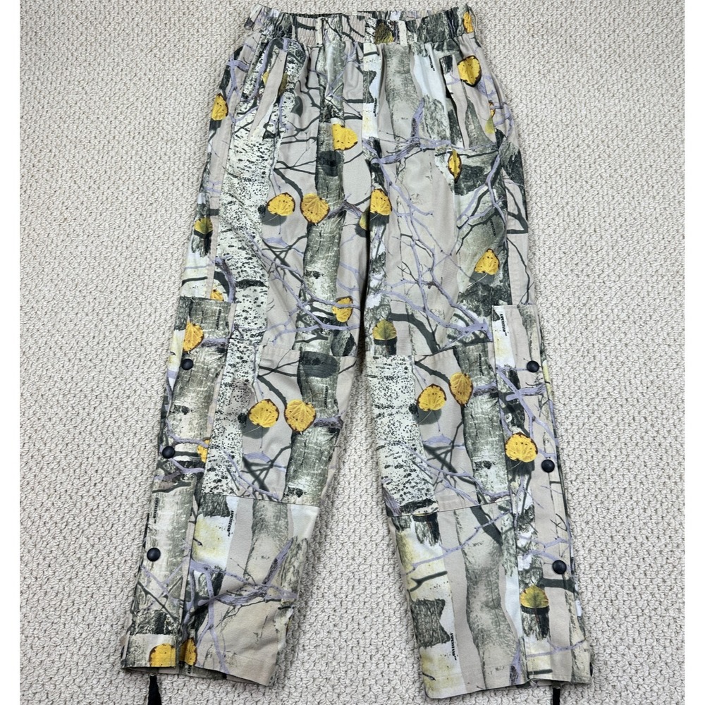 True Sage Pants Mens M Aspenstand Camo Mesh Lined Zip Side Cuff Pull on Hunting